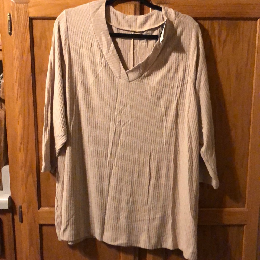 Lane Bryant Tan Swing Tunic Sweater